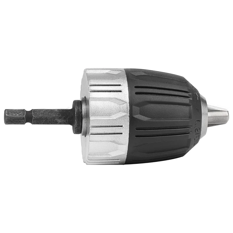 M11K-0.8-10Mm 3/8-24UNF Keyless Drill Chuck For 3/8-24UNF Thread Spindle,With 1/4Inch Hex Shank And Quick Conversion Adaptor