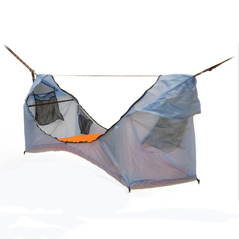 Hamacas colgantes para acampar para adultos, tienda de campaña, muebles de exterior, mosquitera oscilante, hamaca de supervivencia impermeable con dosel de estera inflable