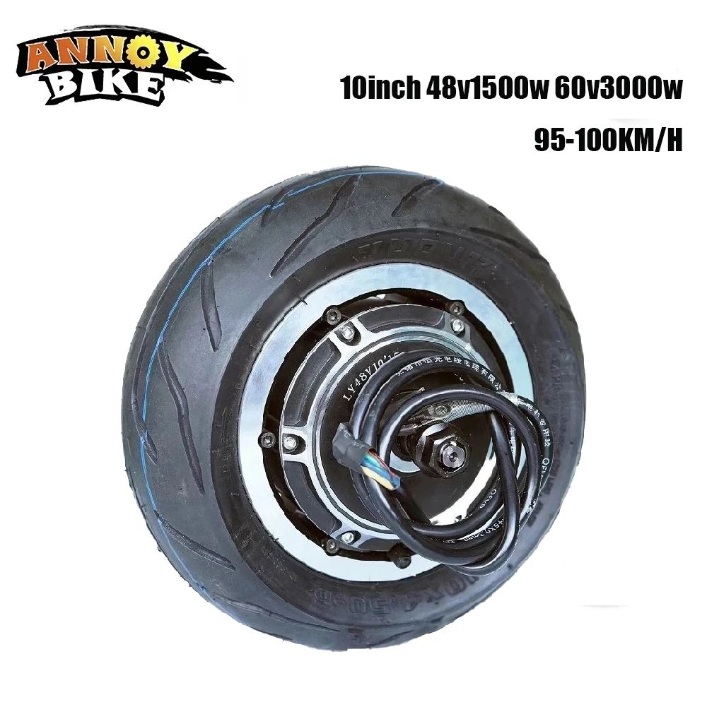 10 inch Electric Scooter Hub Motor 48V 1500W 60V 3000W Bicycle Conversion Wheel Motor Brushless High Speed 95-100KM/H
