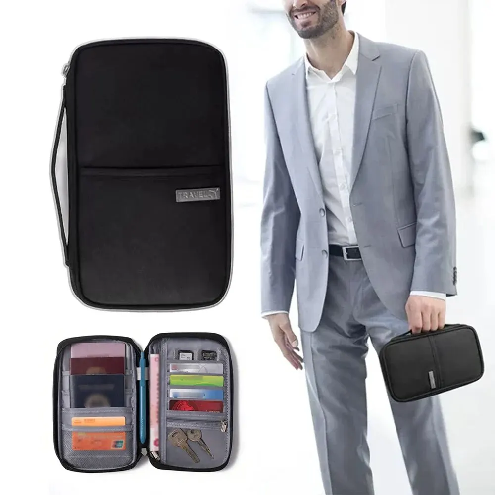 Portable Multi-function Passport Bag, Card Bag, Put Change Card Key Card Bag, Multi-compartment Change Storage Bag, Handbag