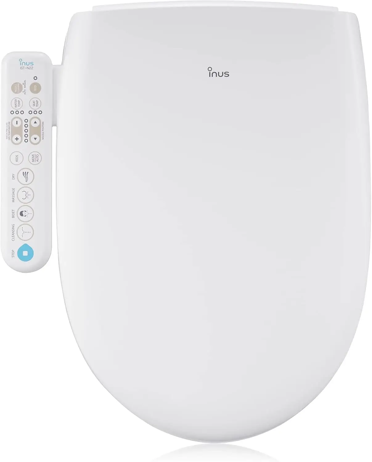 

Electric Heated Bidet Toilet Seat Elongated - Warm Water, Smart Heated Seat, Air Dryer, Self-Cleaning, Tankless, Touch Panel
