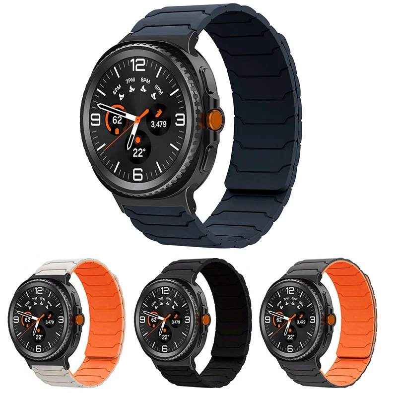 Band for Samsung Galaxy Watch 8 44mm 40mm Magnetic Silicone Loop Strap Replacement Bracelet for Watch8 Classic 46mm Accessories