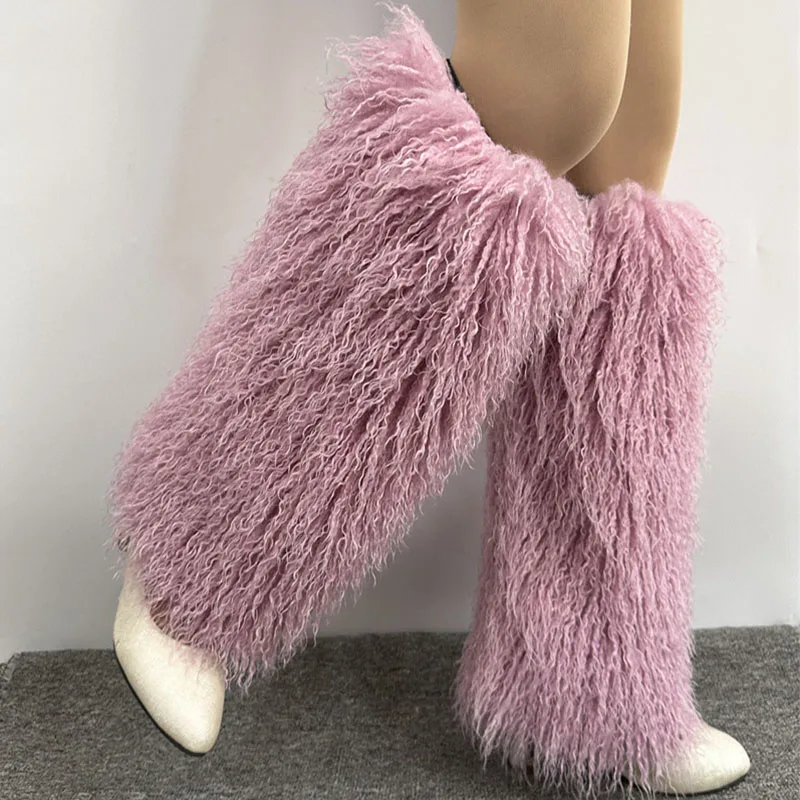 Furry Leg Warmers Y2K Faux Fur Leg Warmers Boot Faux Fur Boots Foot Sleeve Boot Cover For Women Warm Sock Fashion Socks