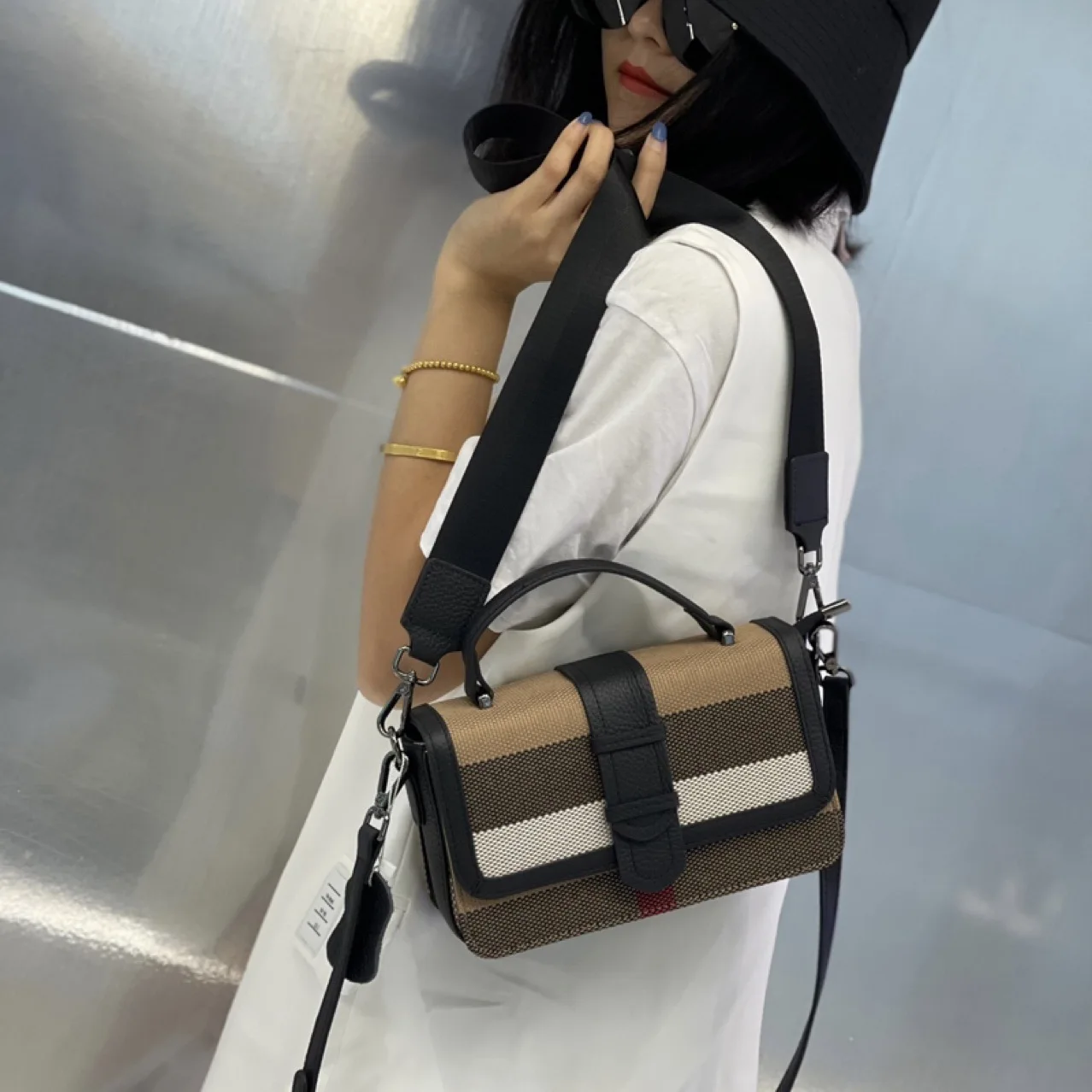 Fashion Plaid Crossbody Bags for Women 2022 New High Capacity Simple Shoulder Purses Female Brand Designer Trends Handbags