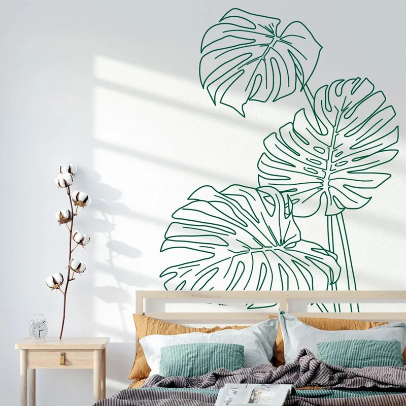 

Monstera Tropical Jungle Leaves Wall Decal Palm Vinyl Home Decor Living Room Nursery Bedroom Modern Art Sticker Wallpaper G145