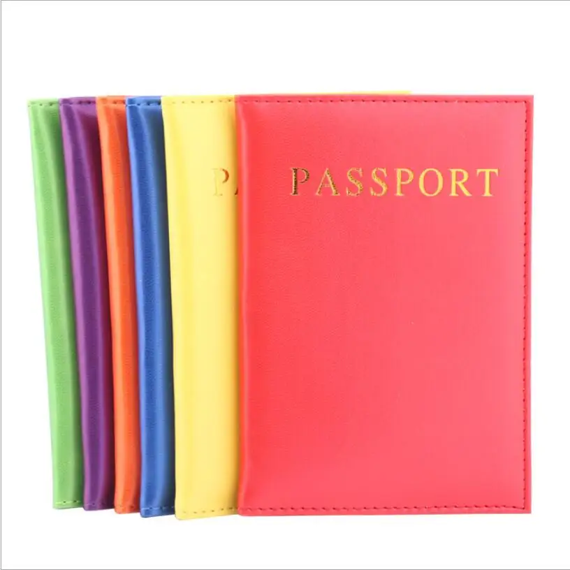 Fashion Women Men Passport Cover Pu Leathe Travel ID Credit Card Passport Holder Packet Wallet Purse Bags Pouch