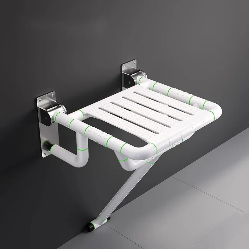 

Wall Mounted Foldable Bathroom Chair Shower Vanity Elderly Portable Stool Telescopic Space Saving Cadeira Bathroom Furniture