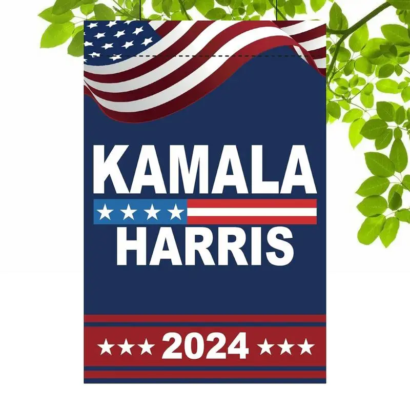 Kamala Devi Harris Flag Outdoor Decorative Banner 12x18 Inch Patio Flag Garden Election Banner Outdoor Flag For Porches