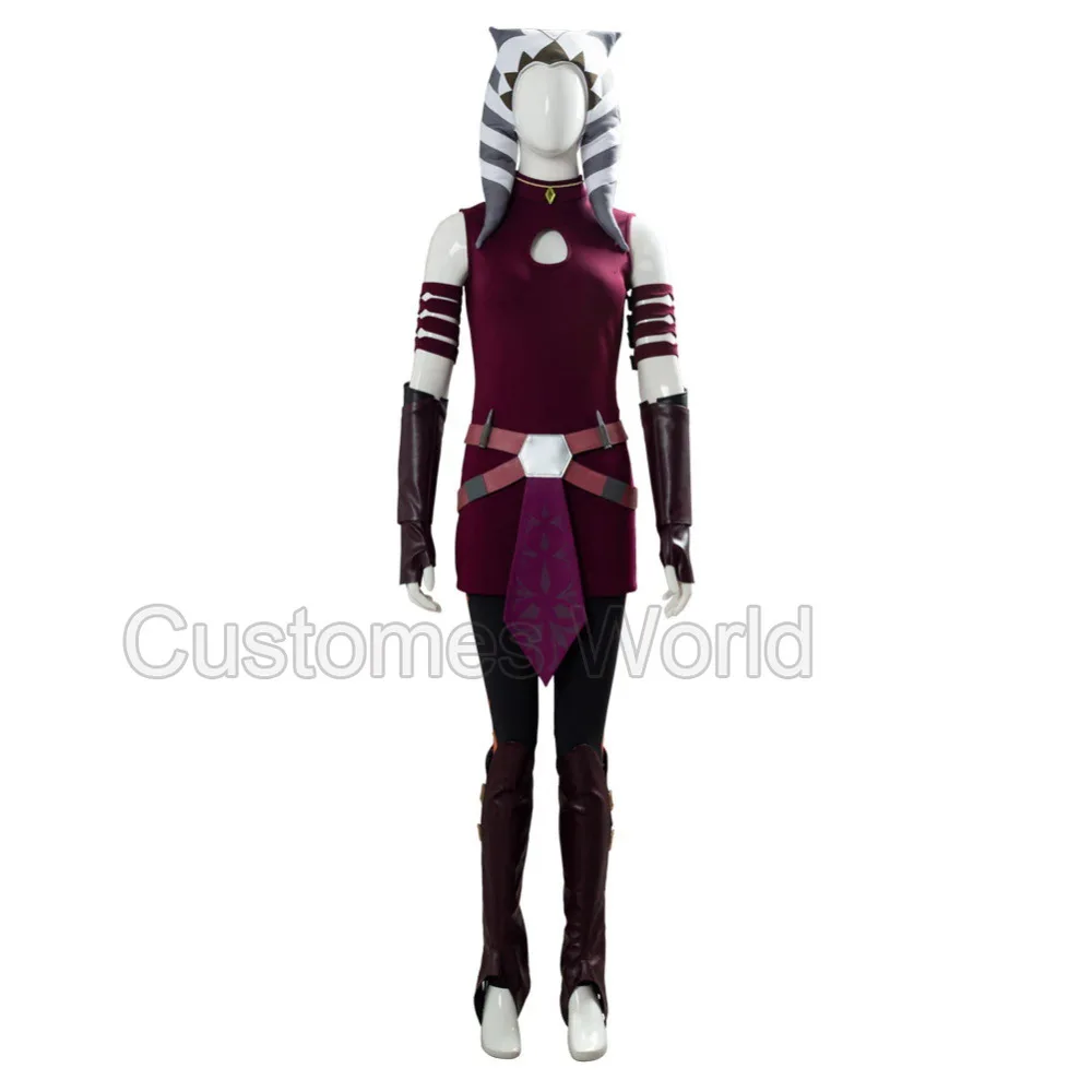 

Костюм для косплея Асоки из фильма «Звездные войны», маскарадный наряд для взрослых женщин, фэнтезийный костюм для ролевых игр, наряды для вечеринки на Хэллоуин, фэнтезийные костюмы