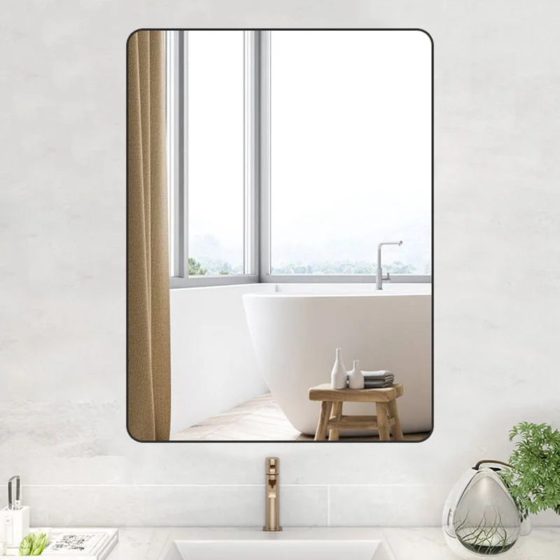 Rectangular Bathroom Mirror Vanity Self Adhesive Bathroom Mirror Aesthetic Designed Espejo Cuerpo Entero Room Decor CC50BM