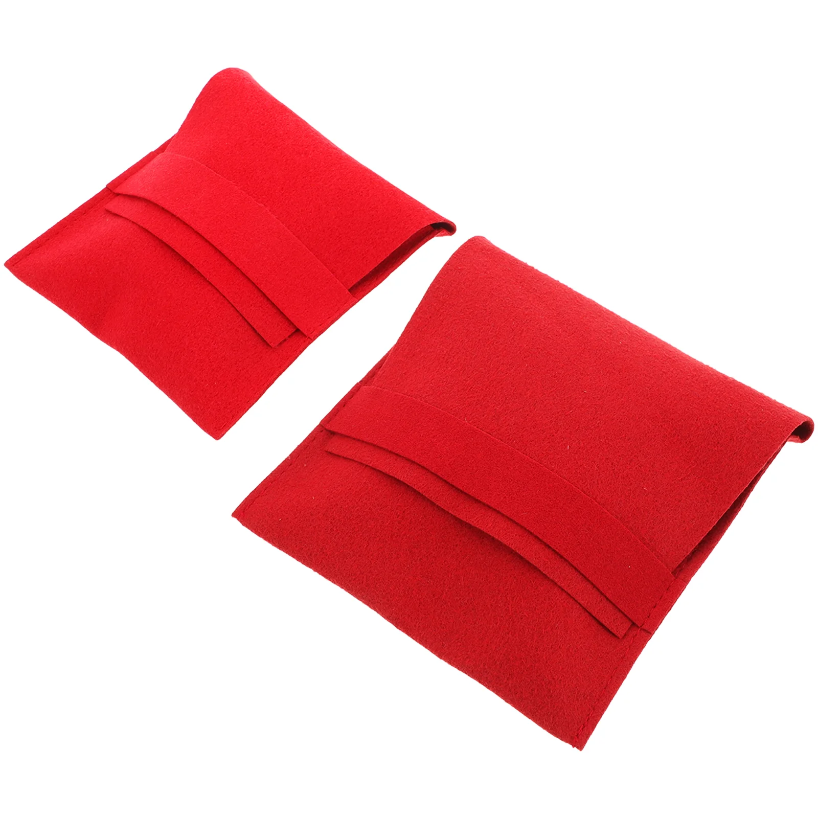 2 Pcs Jewelry Bag Mini Travel Pouch Storage Bags Velvet Pouches Portable Small Supple Material Lint Fabric Lining Ideal Travel