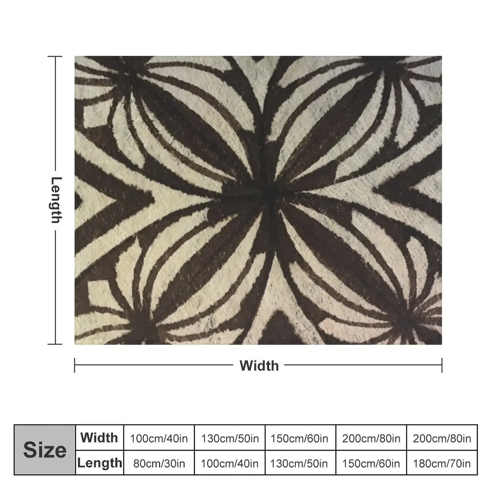 Tongan Tapa Design Throw Blanket Decorative Throw Thermal Personalized Gift Flannel Blankets