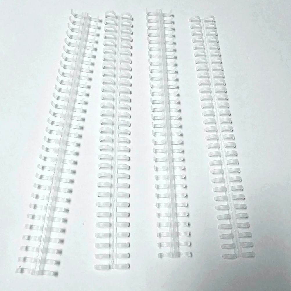 

5Pcs Loose-Leaf Binder Hinges 10mm 30-Hole White Rings for Notebook Book Making DIY Cuttable Book Binding Supplies