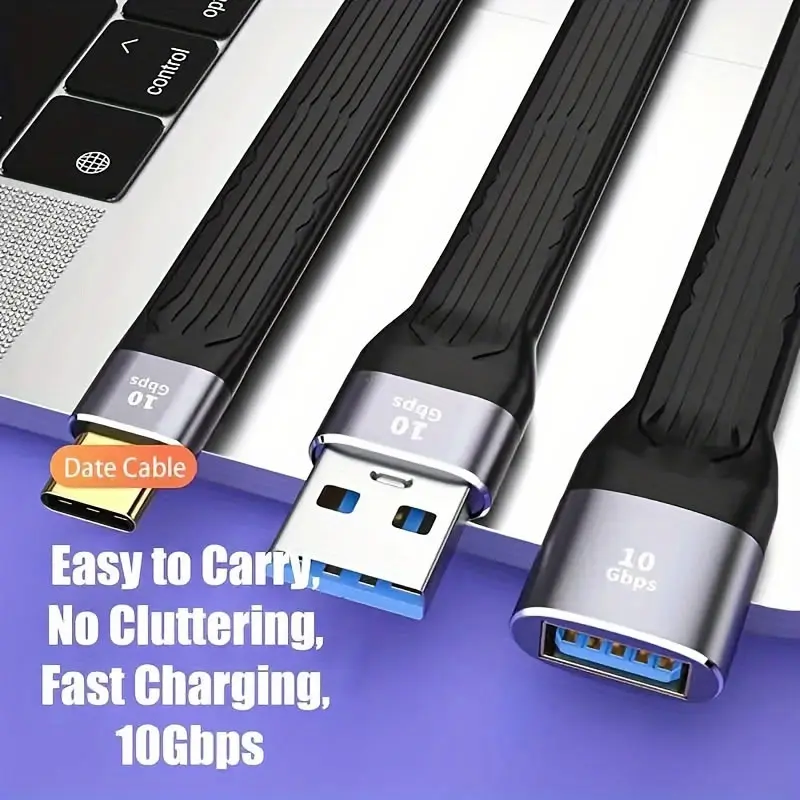 USB3.1 to Type C 10Gbps Gen2 OTG Date Cable Male to Female Data USB C Charge Cord for PC TV Hard Disk Extension Short Cable 13cm