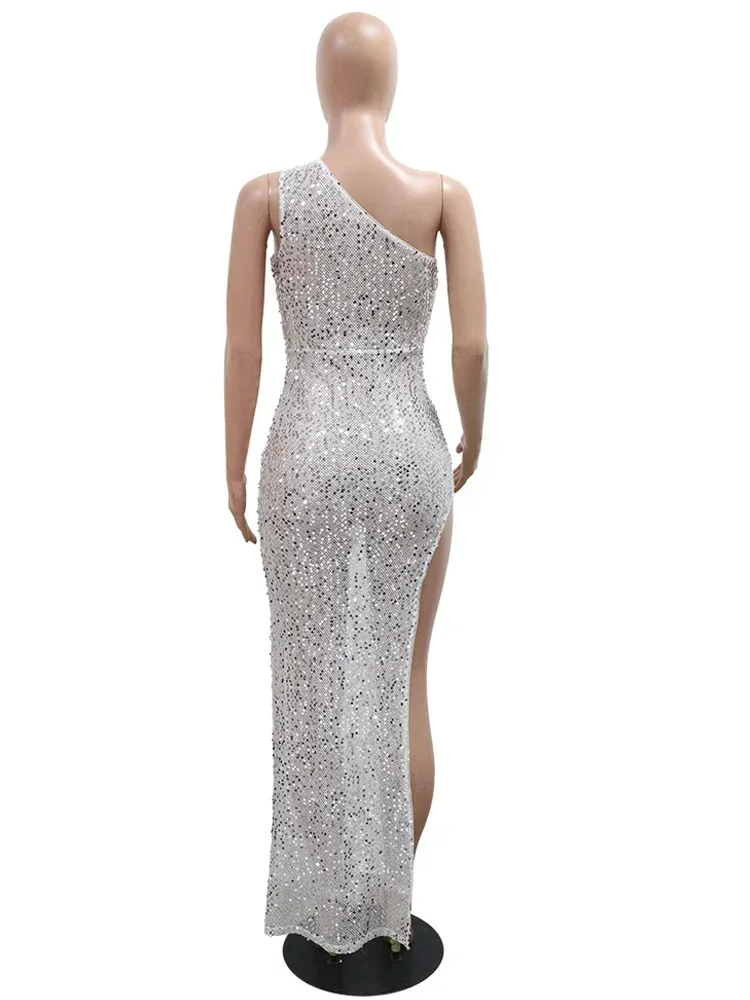 Vestidos largos con lentejuelas doradas recortadas y purpurina para mujer, vestidos de fiesta adornados con lentejuelas irregulares, trajes de cumpleaños, novedad de 2025