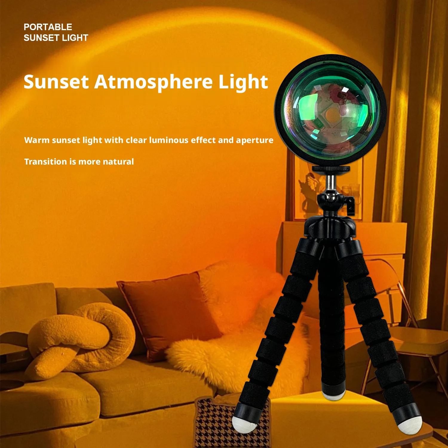 Sunset Atmosphere Light Live Shooting Creative Led Fill Light Portable Versatile Soft Tripod Photography Studio Sunset Light