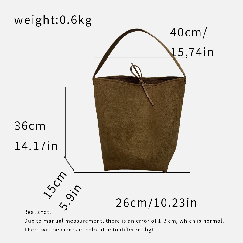 Imitation Deerskin Bucket Bag Large Capacity Women\'s Tote Bag Shoulder Handbag Wallet 2024 Fashion Trend Crossbody ZADIG Bag