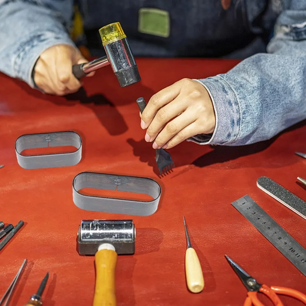 Die Punch Cutter Acciaio Pelle Die Taglierina ad alto tenore di carbonio Utensile per punzonatura cavo Set di stampi da taglio per artigianato in pelle fatto a mano