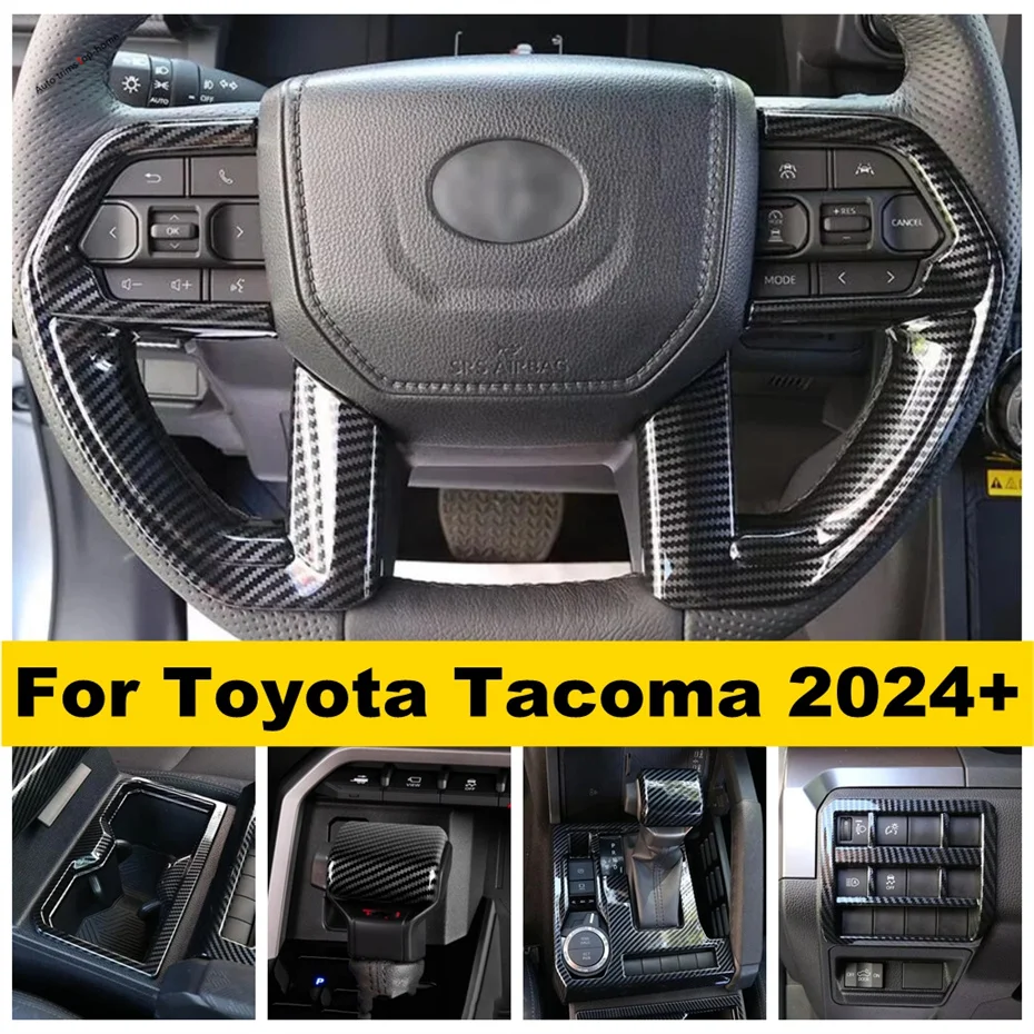 

Head Light Lamp Steering Wheel Gear Shifter Panel Water Cup Holder Cover Trim For Toyota Tacoma 2024 2025 Decoration Accessories