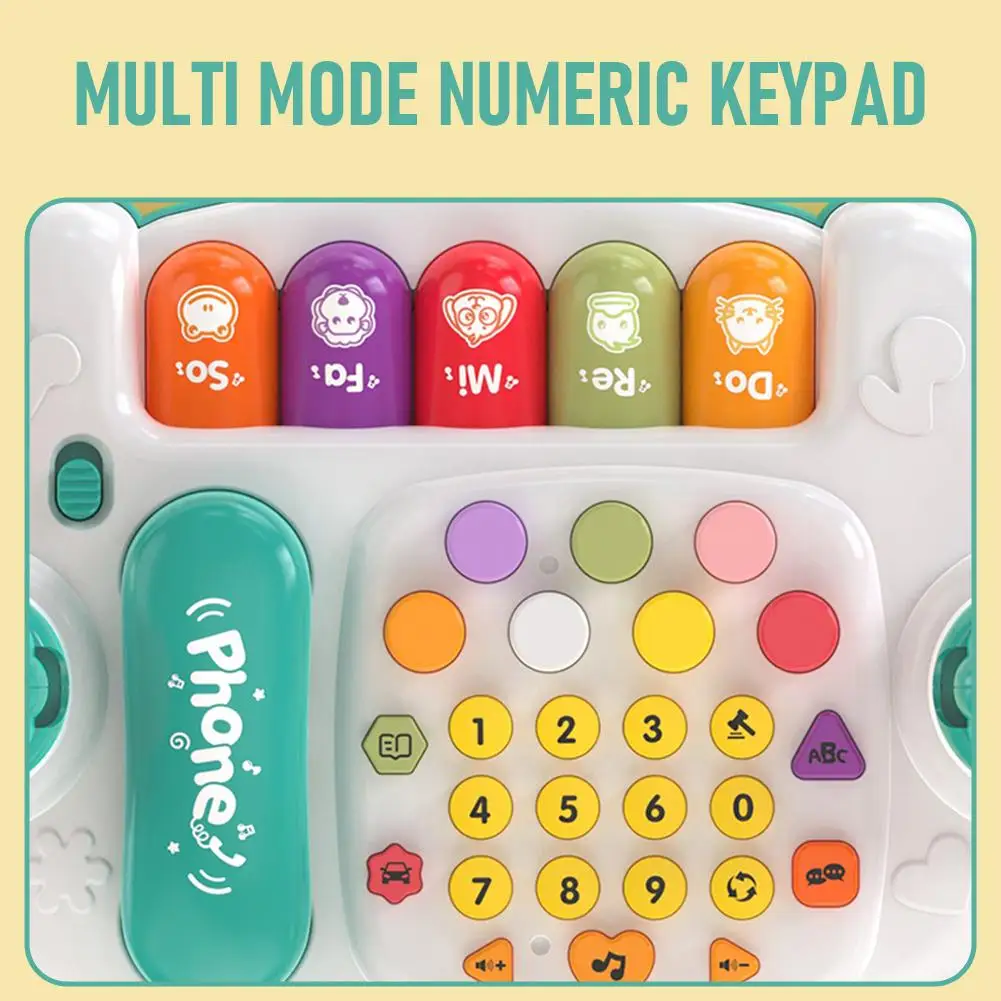 ألعاب البيانو للأطفال، لوحة مفاتيح البيانو الموسيقية الدوارة مع صوت خفيف، ألعاب موسيقية للأطفال الصغار، لعبة الموسيقى التعليمية المبكرة #3