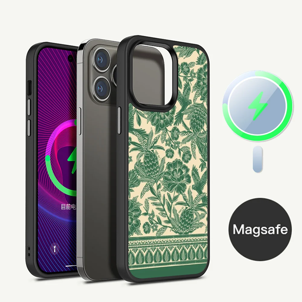 

William Morris Strawberry Thief Phone Case Magesafe Magnetic Wireless Charge Case For iPhone 11 12 13 14 15 Pro Max Plus Mini