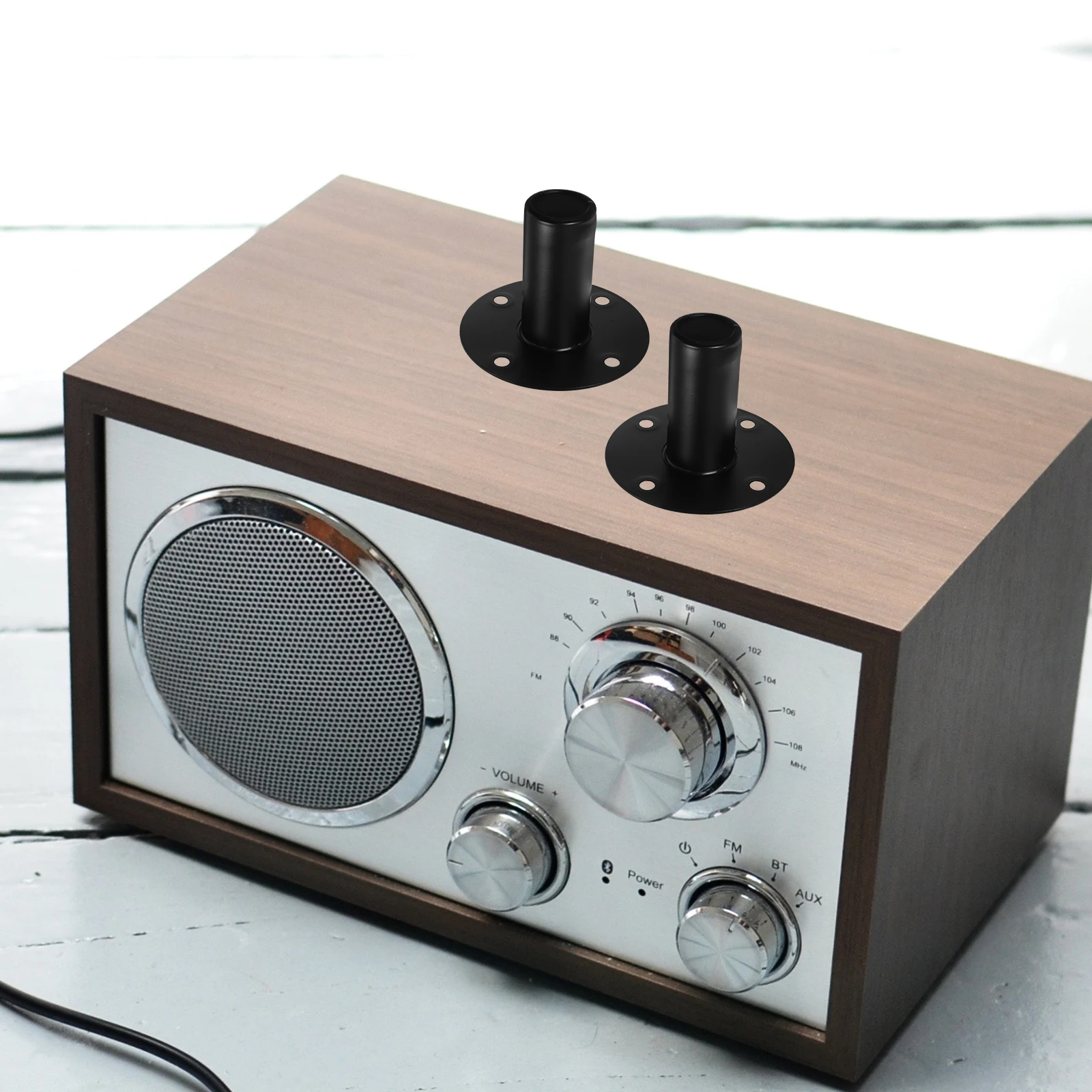 

Heavy Duty Speaker Stands 2pcs Aluminum Floor Supports for Bookshelf Surround Sound Speakers with Stable Base Bracket