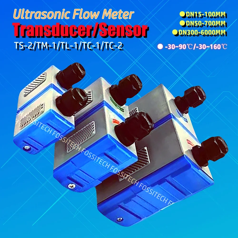 Transductor de caudalímetro ultrasónico, sensor de caudalímetro, TS-2, TM-1, TL-1, TC-1, DN15-100MM, DN50-700MM, DN300-6000MM para TUF-2000, T