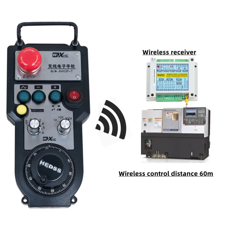 XHC ATWGP 6Axis Manual Pulse Generator CNC Machining  Wireless MPG Remote  CNC Controller Electronic Handwheel for CNC Vertical