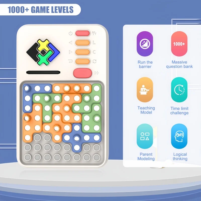 Super Blocks Pattern Matching Puzzle Board Game Original 1000+ Challenges Brain Teaser Toy Soutdoor Travel Games For Road Trips
