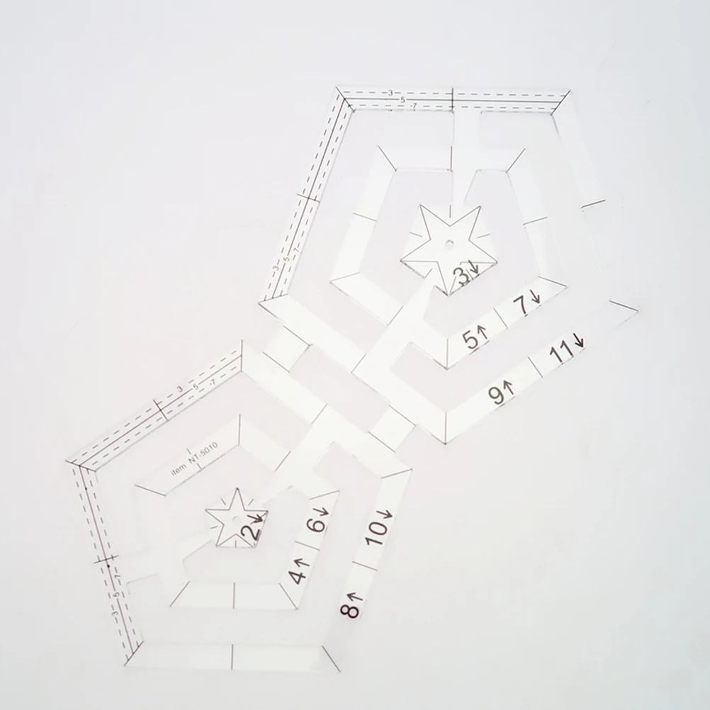 

Acrylic Quilting Ruler Common Numbering System Sewing Embroidery Craft Projects Tailor Template Hollow Out Design Clothes Making