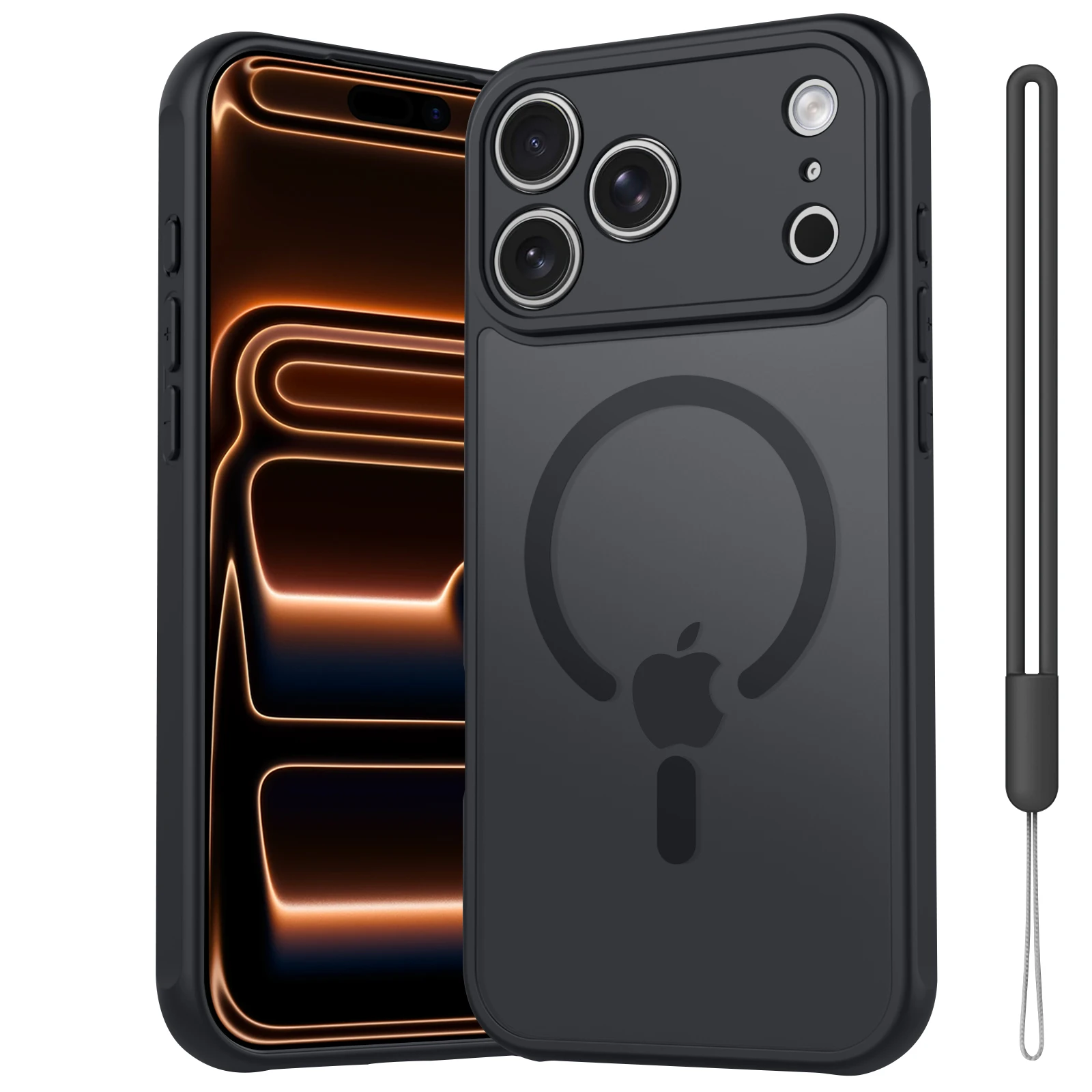 Luxuriöse magnetische durchscheinende Hülle für iPhone 14Pro 15Pro 16Pro 17Pro Max, stoßfeste Schutzhülle für Magsafe Wireless Charge