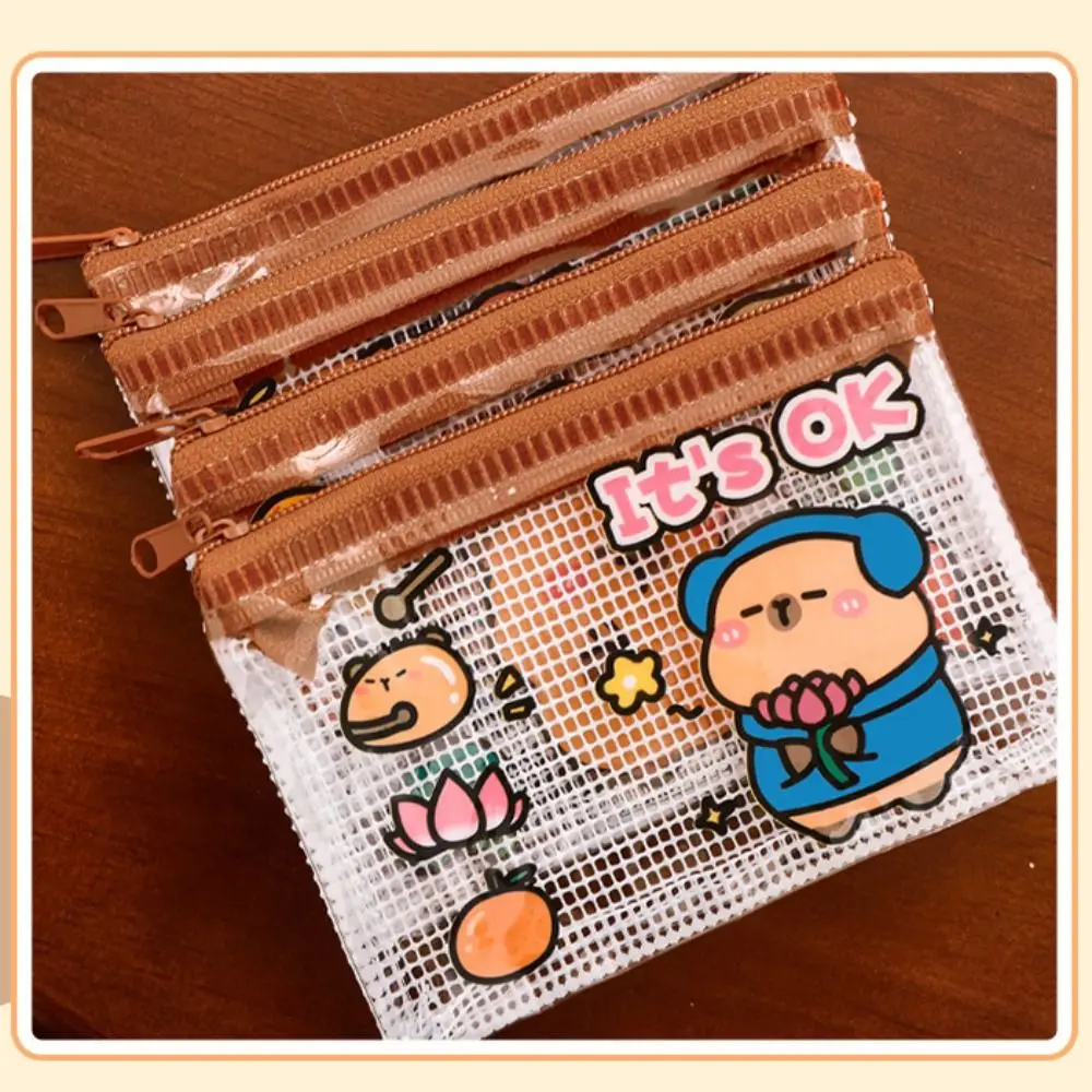 Portable Capybara Storage Bag PVC Mini Wallet Cartoon Coin Purse Kids Gifts