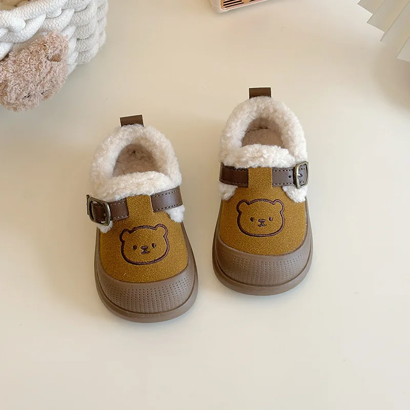 Toddler Winter Shoes For Girls BoysNon-Slip Sneaker Outdoor Kids Woman Casual Shoes Strap Fashion Flats Shoes For 0-5Years Baby