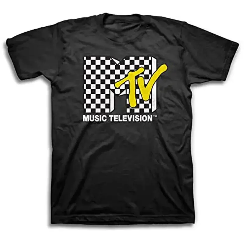 'S T- Vintage Logo 'S T-Shirt Trendy Checkerboard For Men MTV Beach Island 1980 Clothing #913046