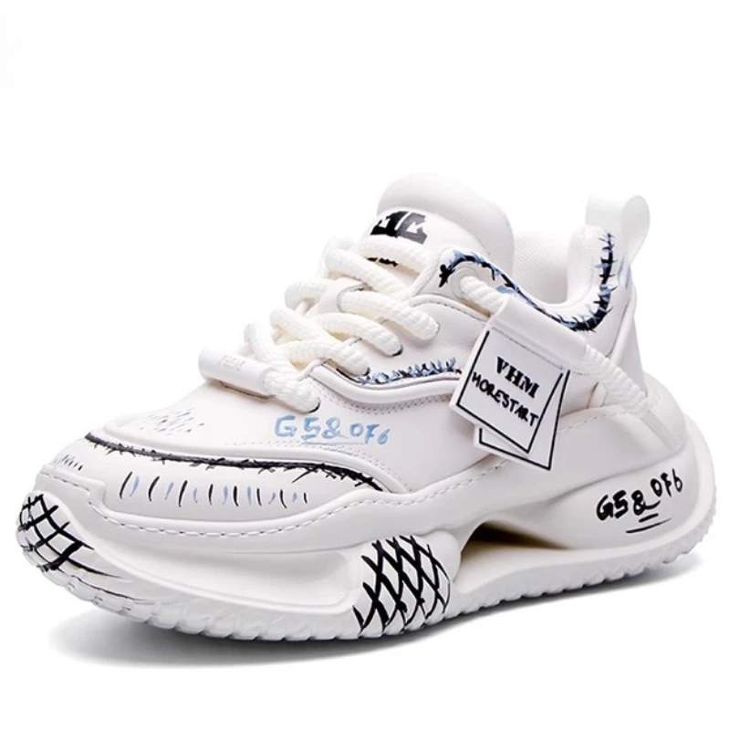 

Европейская/американская дизайнерская обувь ручной работы для мужчин, обувь из натуральной кожи на толстой подошве, увеличивающая рост, спортивная повседневная обувь для папы