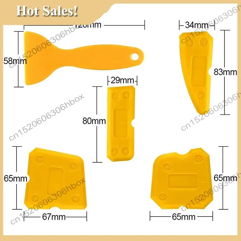 -HOPE 9 Pcs Silicone Sealant Scraper Smoothing Tool Caulking Tool Kit Grout Finishing Tools For Bathroom Kitchen Room