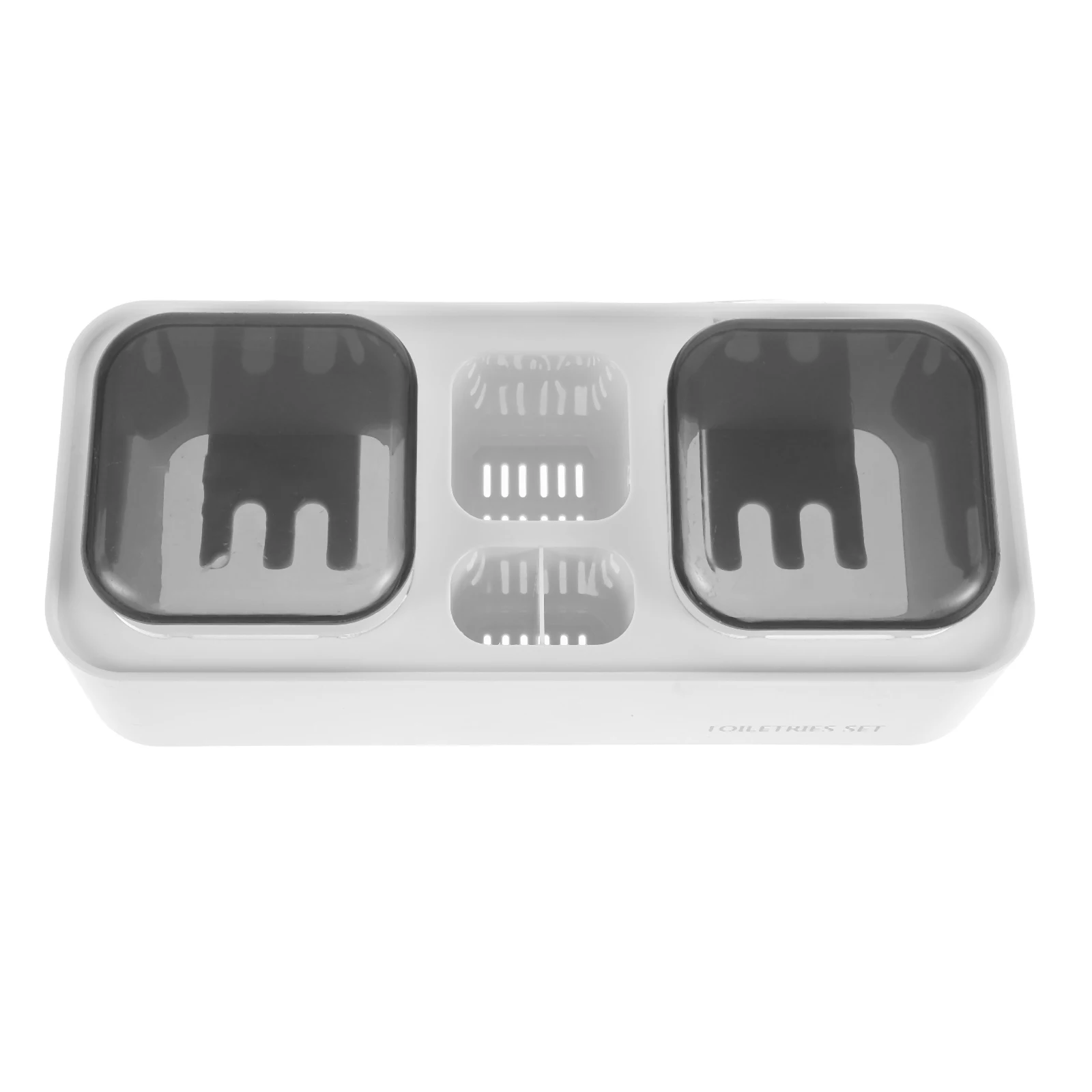 

Toothbrush Cup Holder Rack Simple Design Bathroom Accessories Plastic Material Wall Mounted Storage Shower lovers