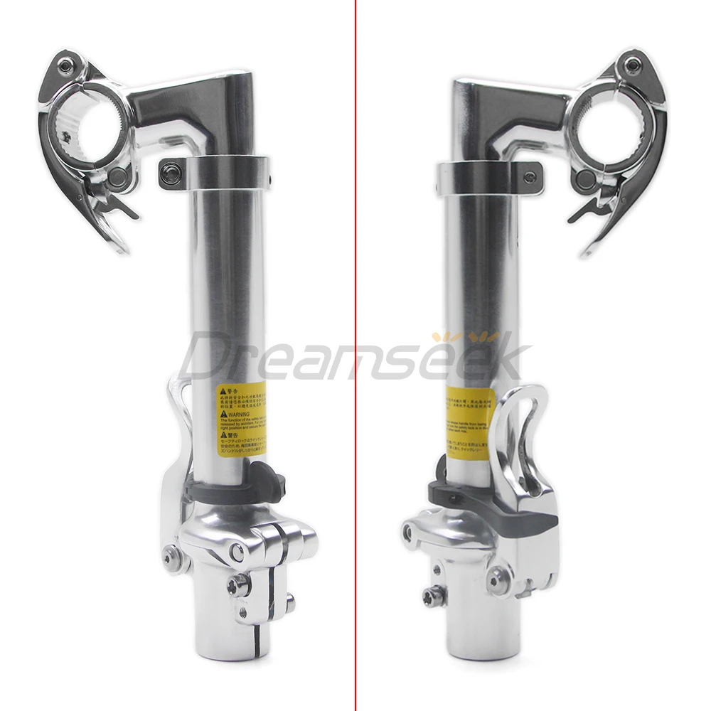 Folding Bike Stem for 31.8mm Handlebar 28.6mm Front Fork Bicycle Quick Release Left Fold 70mm Adjustable Aluminum Alloy Cycling view 6
