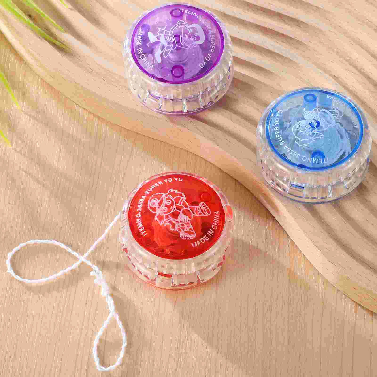 3 Pcs Toy Yo-yo Fingertip Kids Light up Classic Beginner Toys with LED Lights for Child