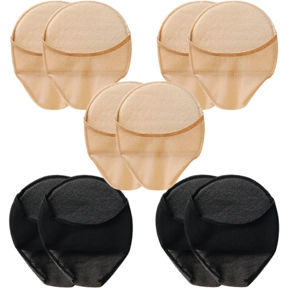 Meias de almofada de malha respirável para mulheres meio pé invisível antiderrapante resistente ao desgaste almofadas de antepé absorventes de umidade