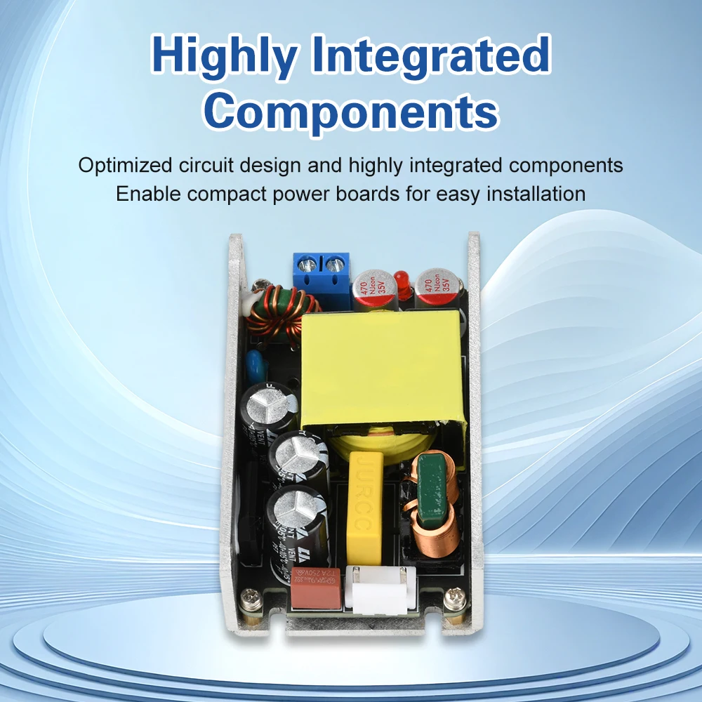 التيار المتناوب إلى تيار مستمر 12 فولت/24 فولت نيتريد الغاليوم تحويل التيار الكهربائي مجلس 12 فولت 6A 24 فولت 4A معزولة التبديل 100 واط وحدة محول فرق الجهد