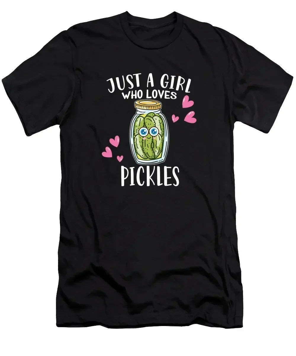 Pickle Cucumber Lover Just A Girl Who Love Pickles T-Shirt