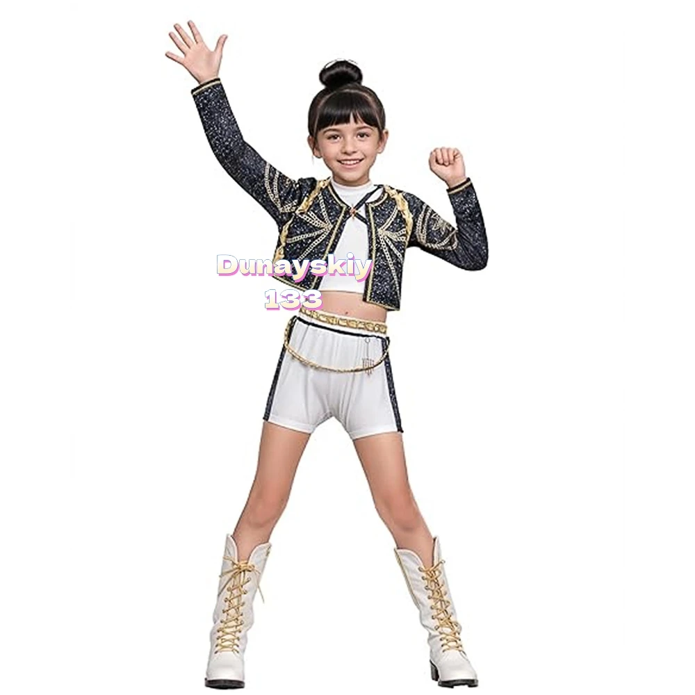 Disfraz de KPop Demon Hunter Girl Group, conjunto completo de cantante pop con estampado 3D de Rumi y Mira Golden |   Ideal para Halloween