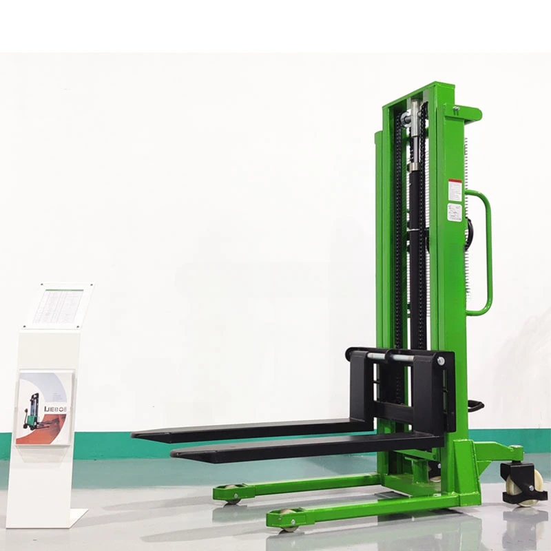 2024 Hand Manual Pallet Operated Stacker Hydraulic 1.6m Lifting Pallet Stacker Forklift NEW