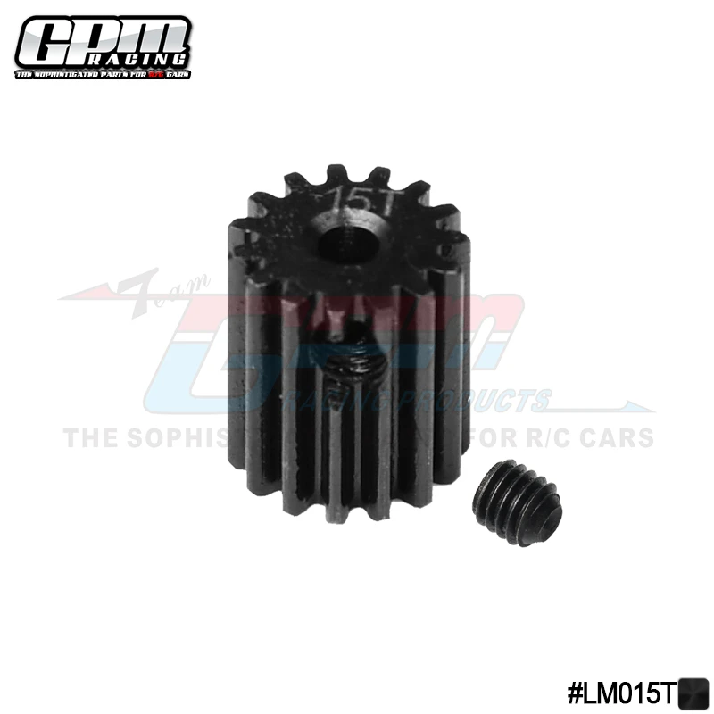 GPM Harden Steel 45# 15T Pinion Gear For LOSI 1/18 Mini-T 2.0 Stadium Truck