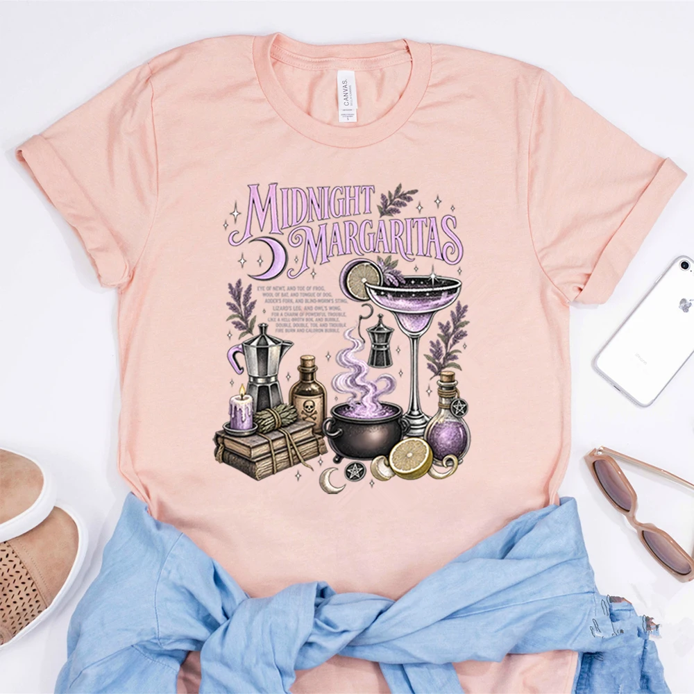 Midnight Margaritas Shirt Praktisches Magie-inspiriertes T-Shirt Vintage Hexen-Cocktail-Shirts Gotisches Viktorianisches Haus Halloween T-Shirt – Detail 10