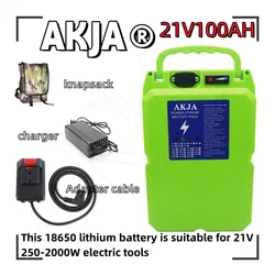 Air fast transportation 21V100ah Battery Replacement Cordless Brushless Wrench/Screwdriver/Circular Saw/Wire Saw Lithium Battery