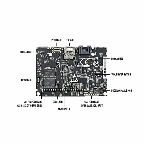 Khadas VIM2 Max Mini PC com suporte para Linux Ubuntu Mate 16.04, placa de desenvolvimento Octa Core DDR4 3GB eMMC 64GB AP6398S