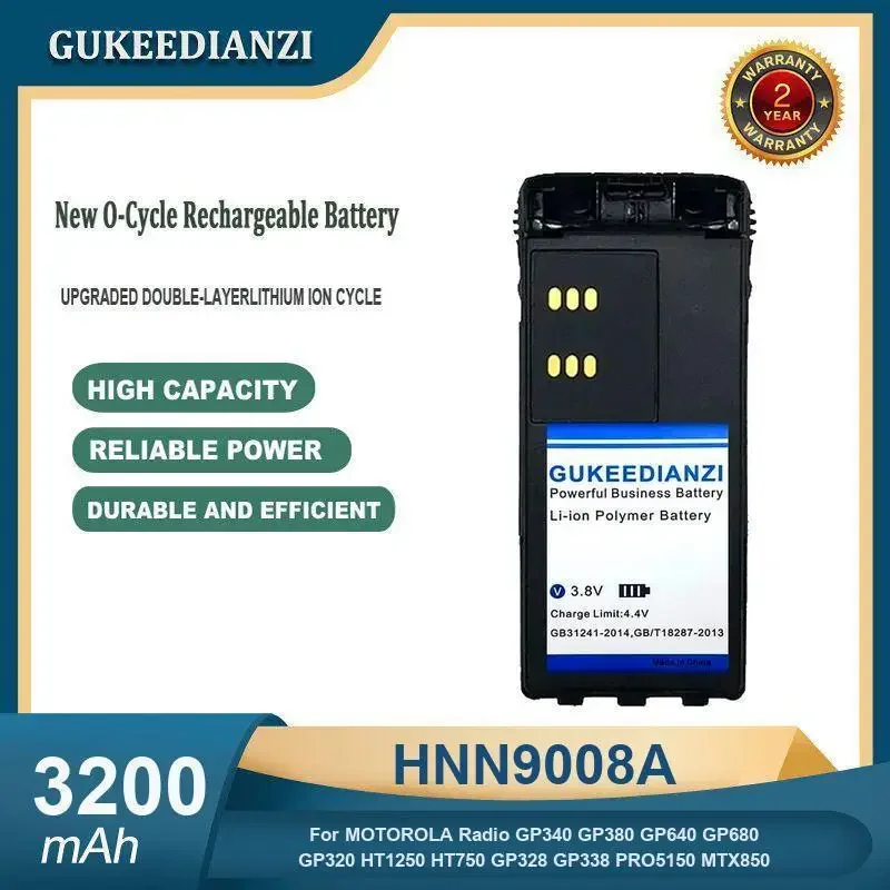 

3200mAh HNN9008A walkie-talkie Battery For MOTOROLA Radio GP340 GP380 GP640 GP680 GP320 HT1250 HT750 GP328 GP338 PRO5150 MTX850