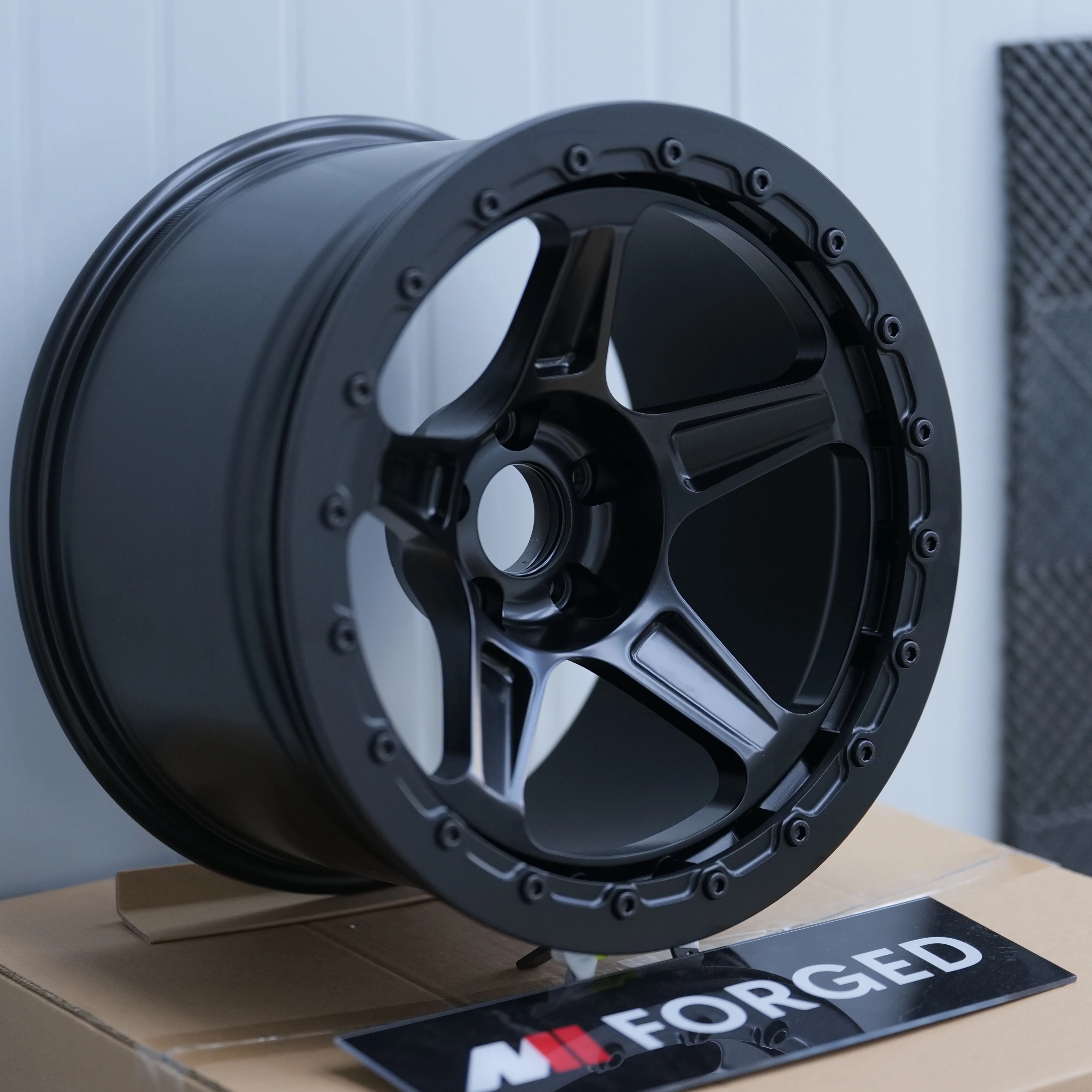 MN Forged Custom Five Spoke Concave Design Beadlock Wheels for SRT M340i M2 M3 M4 M5 5x112 5x120 5x115